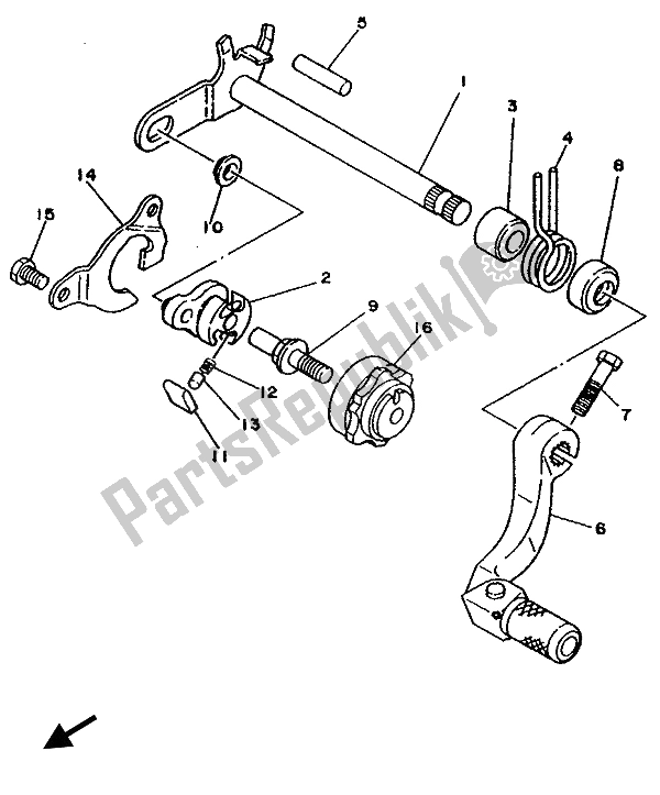 Todas as partes de Shifter do Yamaha WR 250Z 1994