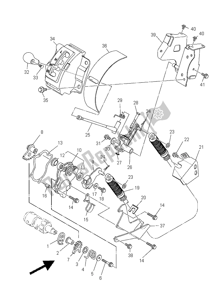 All parts for the Shift Shaft of the Yamaha YXC 700E Viking VI EPS 2015