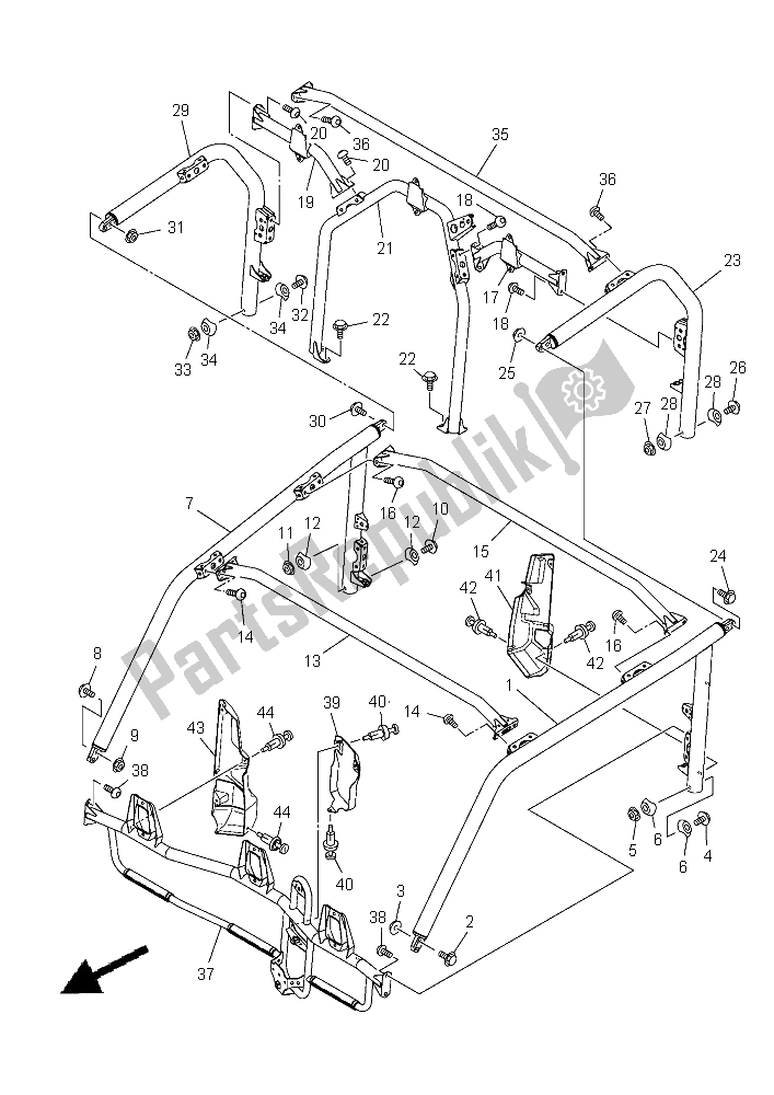 All parts for the Guard 2 of the Yamaha YXC 700E Viking VI EPS 2015