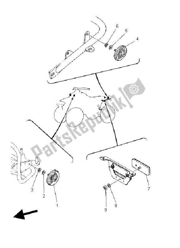 All parts for the Electrical 2 of the Yamaha YFM 350 Warrior 2004