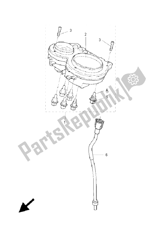 All parts for the Meter of the Yamaha YQ 50L Aerox Race Replica 2008