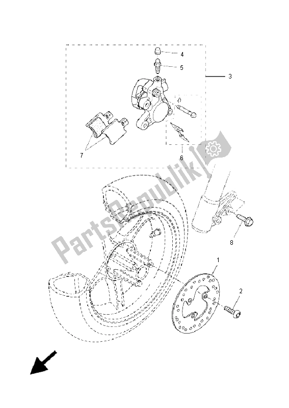 Tutte le parti per il Pinza Freno Anteriore del Yamaha YQ 50L Aerox Race Replica 2009