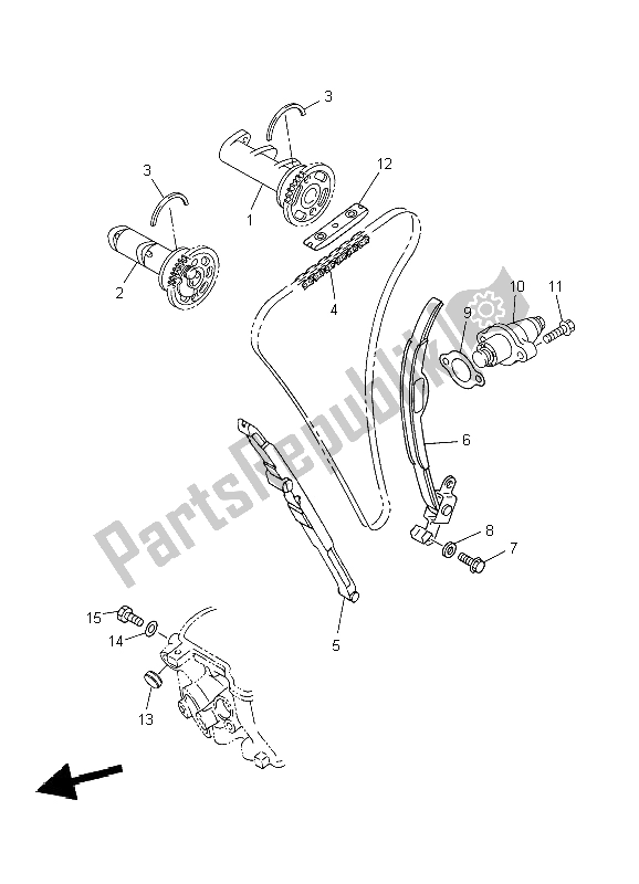 Toutes les pièces pour le Arbre à Cames Et Chaîne du Yamaha WR 250F 2004