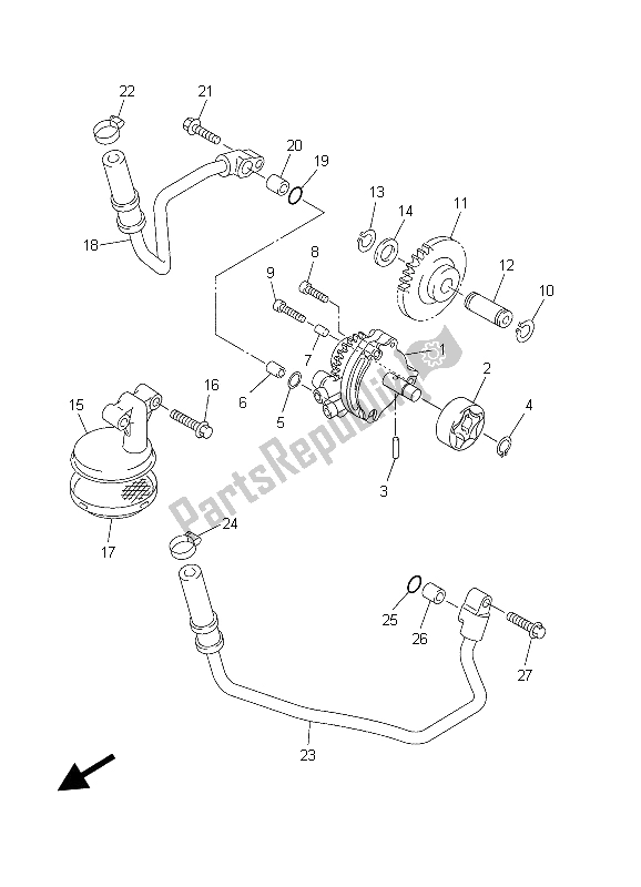 Todas las partes para Bomba De Aceite de Yamaha WR 450F 2003