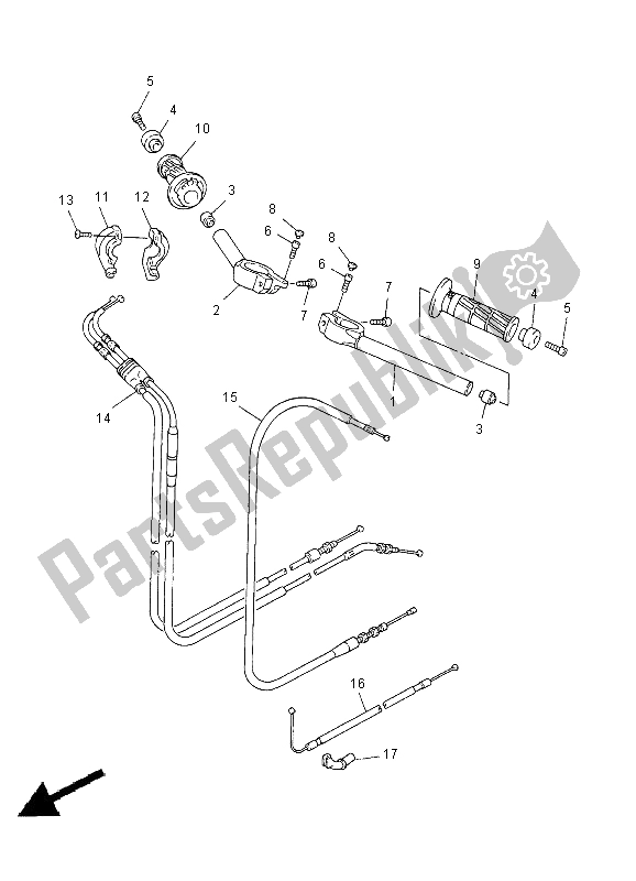 Toutes les pièces pour le Poignée Et Câble De Direction du Yamaha YZF R1 1000 2000