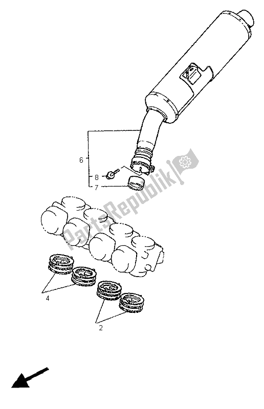 Toutes les pièces pour le Moteur Alternatif (aileron, Balayage) du Yamaha FZR 1000 1995