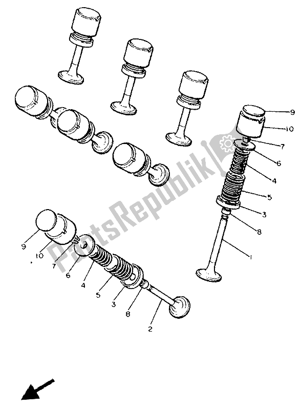 Tutte le parti per il Valvola del Yamaha XJ 600S Diversion 1994