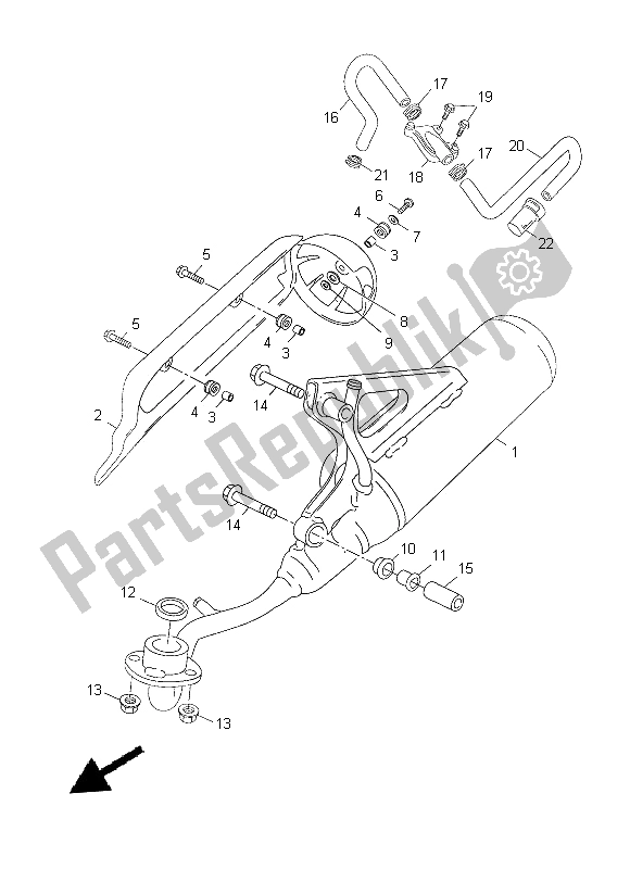 Wszystkie części do Wydechowy Yamaha YN 50F 2014