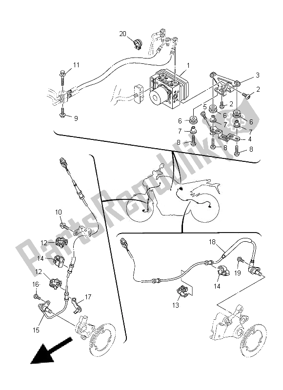 All parts for the Electrical 3 of the Yamaha MT 09A 900 2014