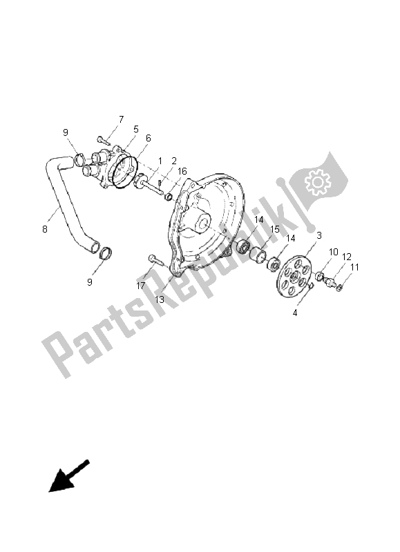 Toutes les pièces pour le Pompe à Eau du Yamaha CS 50 RR LC JOG 2008