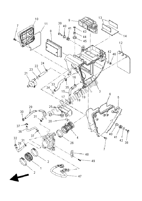 Toutes les pièces pour le Admission du Yamaha XT 660X 2008