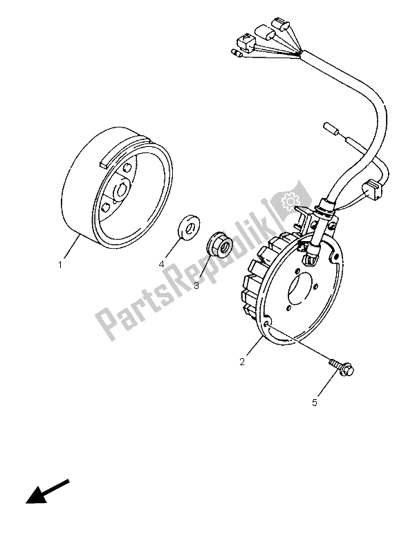 Tutte le parti per il Generatore del Yamaha TZR 125 1995