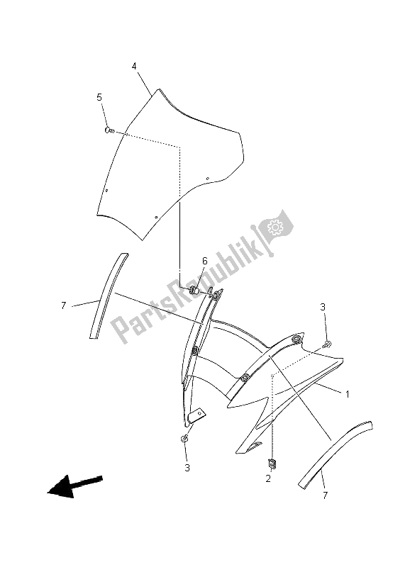 Tutte le parti per il Cowling 1 del Yamaha XT 660R 2009