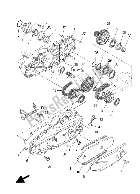 Tutte le parti per il Trasmissione Secondaria del Yamaha XP 500 T MAX 2008