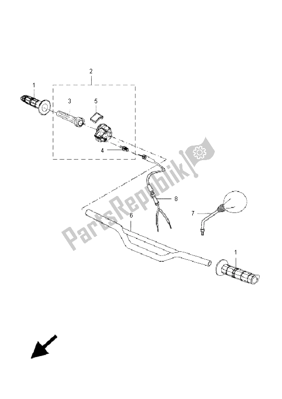 Tutte le parti per il Maniglia E Cavo Dello Sterzo del Yamaha DT 50R SM 2009