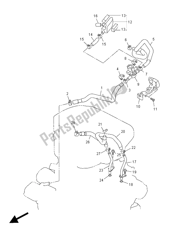 Wszystkie części do System Zasysania Powietrza Yamaha VMX 17 1700 2012