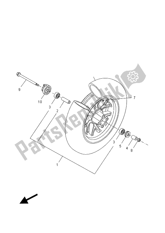 Todas las partes para Rueda Delantera de Yamaha CW 50 2015