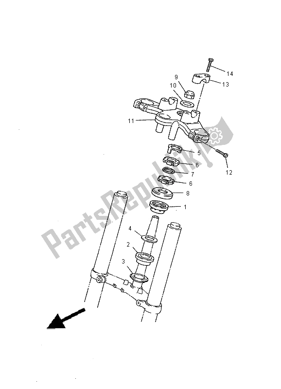 Toutes les pièces pour le Pilotage du Yamaha XJ 600S Diversion 2000