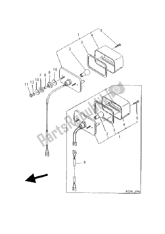 Todas las partes para Luz De La Cola de Yamaha YFM 250 FW Timberwolf 4X4 2000