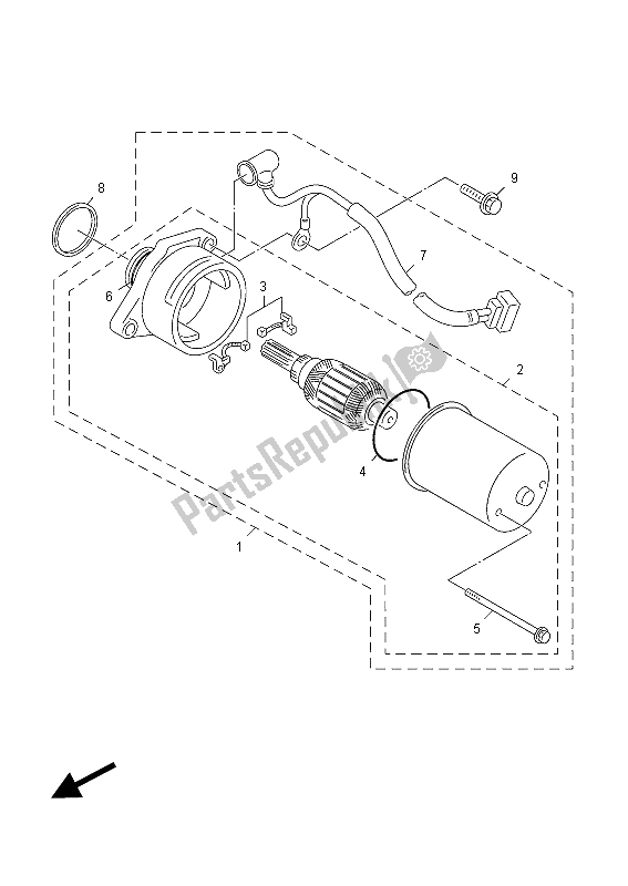 Tutte le parti per il Motore Di Avviamento del Yamaha YN 50F 2015