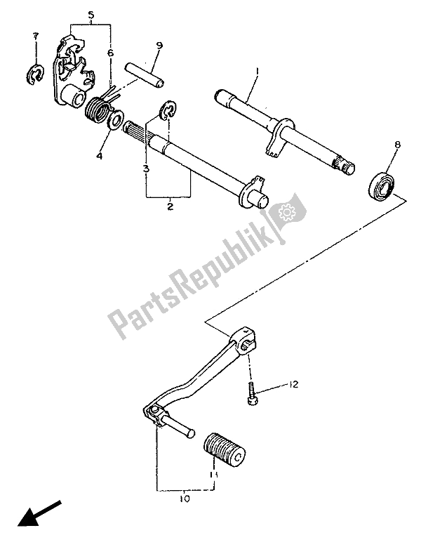 Tutte le parti per il Albero Del Cambio del Yamaha XT 600Z Tenere 1989