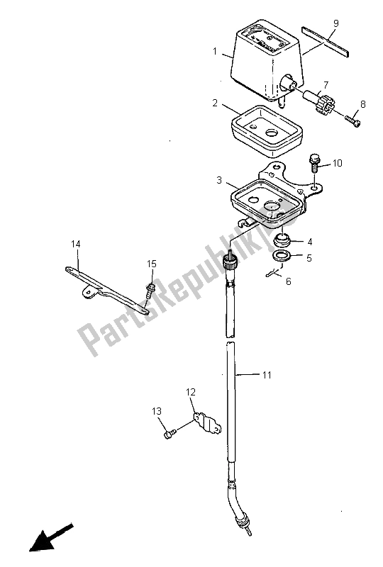 Toutes les pièces pour le Mètre du Yamaha WR 400F 1998