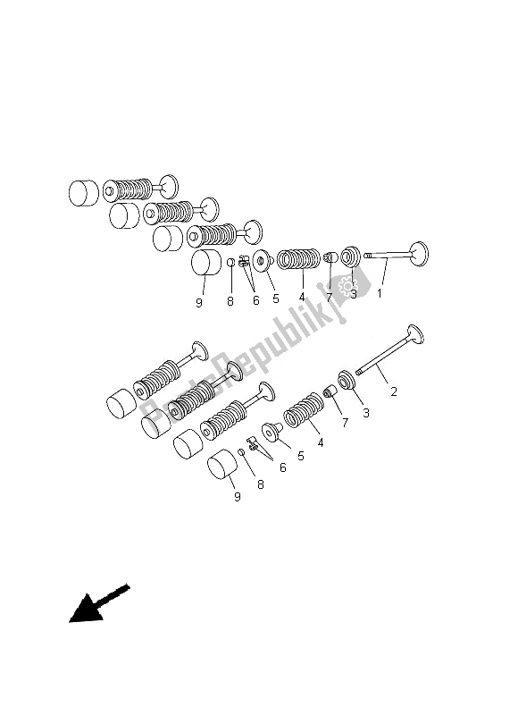 All parts for the Valve of the Yamaha XP 500A 2013