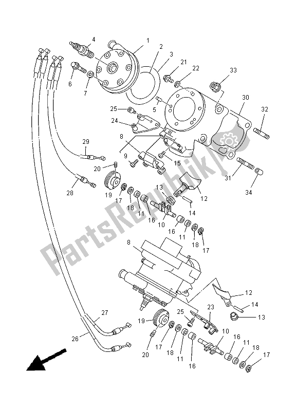 Todas las partes para Cabeza De Cilindro de Yamaha TZ 250 2000