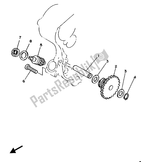 Todas las partes para Engranaje De Tacómetro de Yamaha XT 350 1987