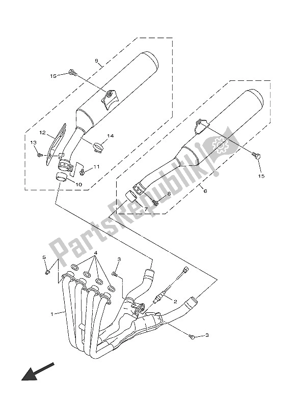 Todas las partes para Cansada de Yamaha FJR 1300 AE 2016