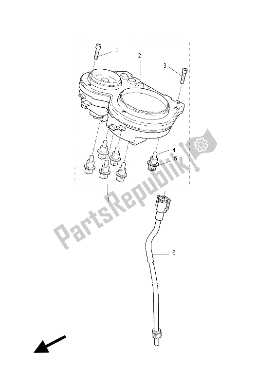 All parts for the Meter of the Yamaha YQ 50L Aerox 50 TH Anniversary 2012