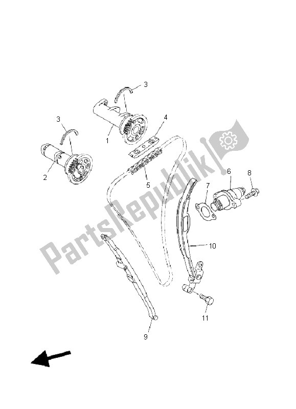 Tutte le parti per il Albero A Camme E Catena del Yamaha YFZ 450S 2004