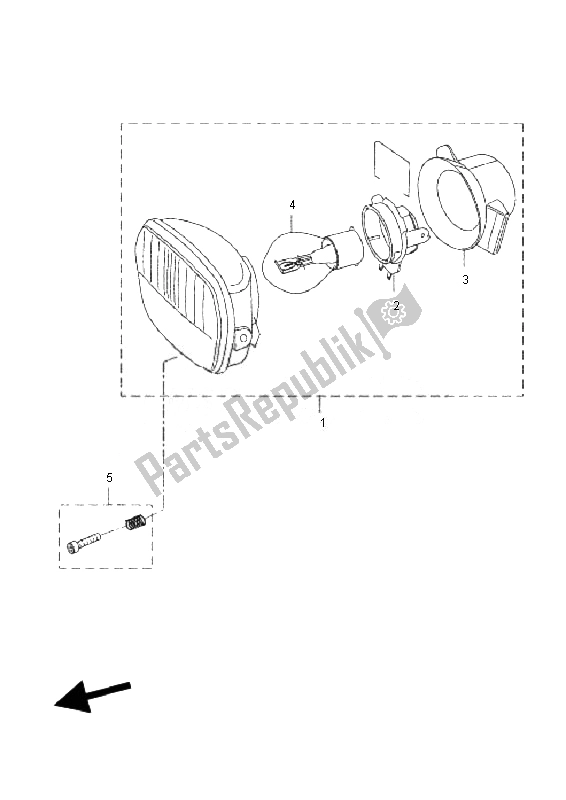 Alle onderdelen voor de Koplamp van de Yamaha DT 50R SM 2010