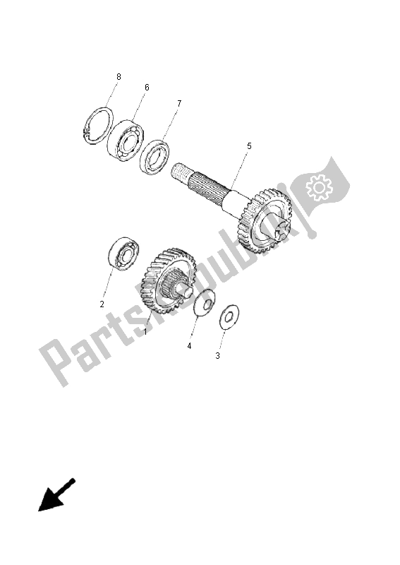 Wszystkie części do Przenoszenie Yamaha EW 50 Slider 2005