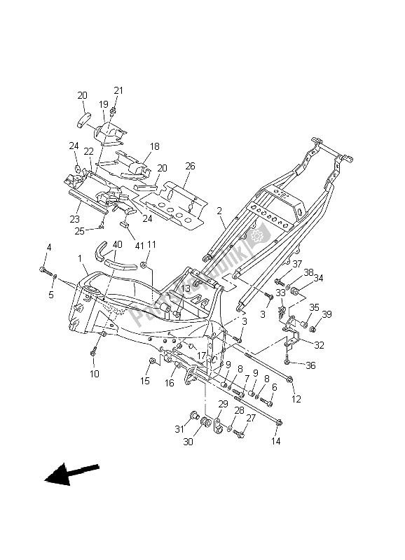 Wszystkie części do Rama Yamaha YZF R1 1000 2002