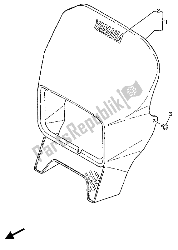 Tutte le parti per il Cowling 1 del Yamaha DT 125E 1989