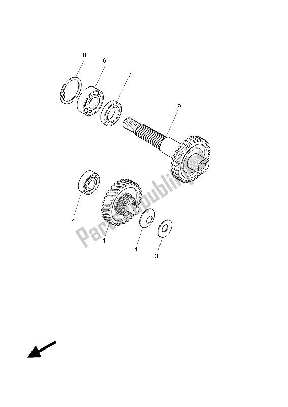 Toutes les pièces pour le Transmission du Yamaha YN 50 2015