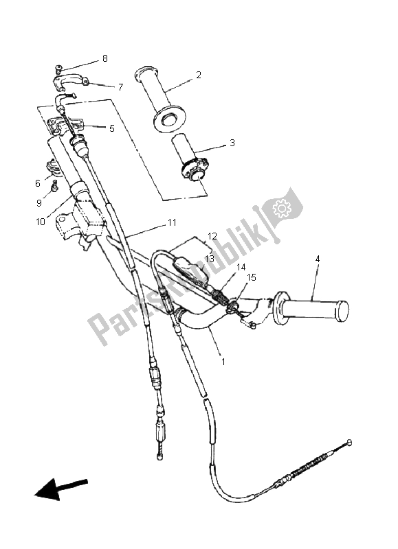 All parts for the Steering Handle & Cable of the Yamaha YZ 85 SW LW 2008