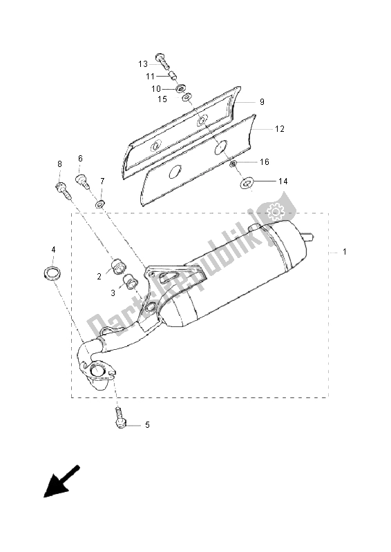 Toutes les pièces pour le échappement (suisse) du Yamaha YQ 50R Aerox 2006