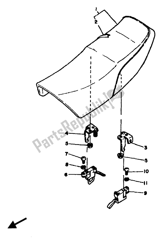 Wszystkie części do Siedzenie Yamaha RD 350F 1985