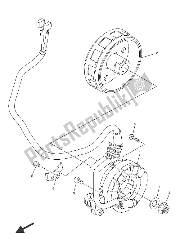 Wszystkie części do Generator Yamaha YZ 450F 2016