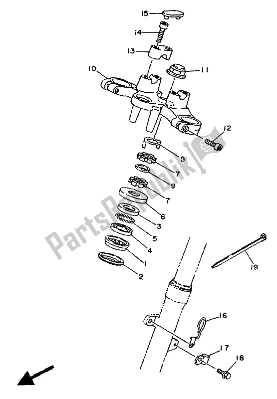 Tutte le parti per il Timone del Yamaha TDR 125 1994