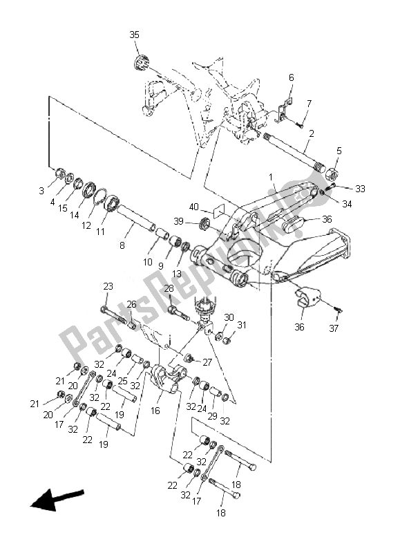 Todas las partes para Brazo Trasero de Yamaha FJR 1300 AS 2007