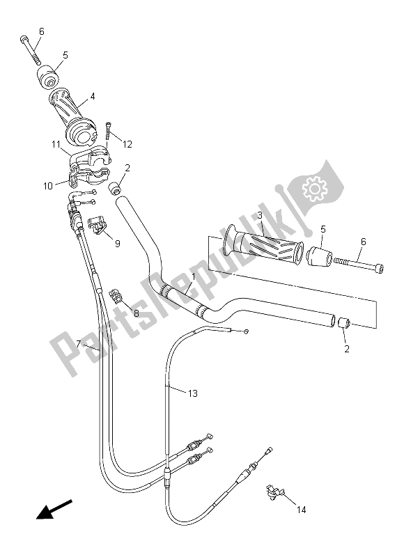 Tutte le parti per il Maniglia E Cavo Dello Sterzo del Yamaha FZ8 S 800 2015