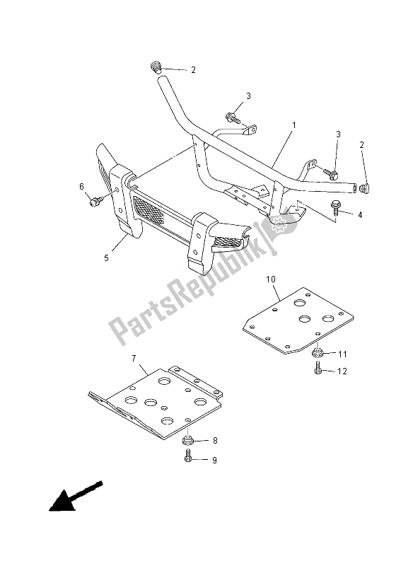 Tutte le parti per il Guardia del Yamaha YXR 700F 2012