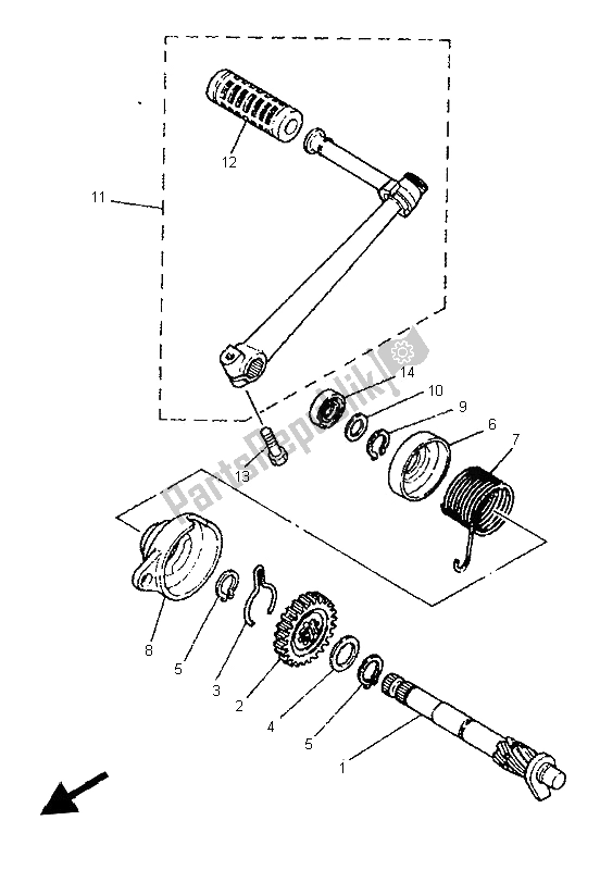 Tutte le parti per il Antipasto del Yamaha PW 80 1996