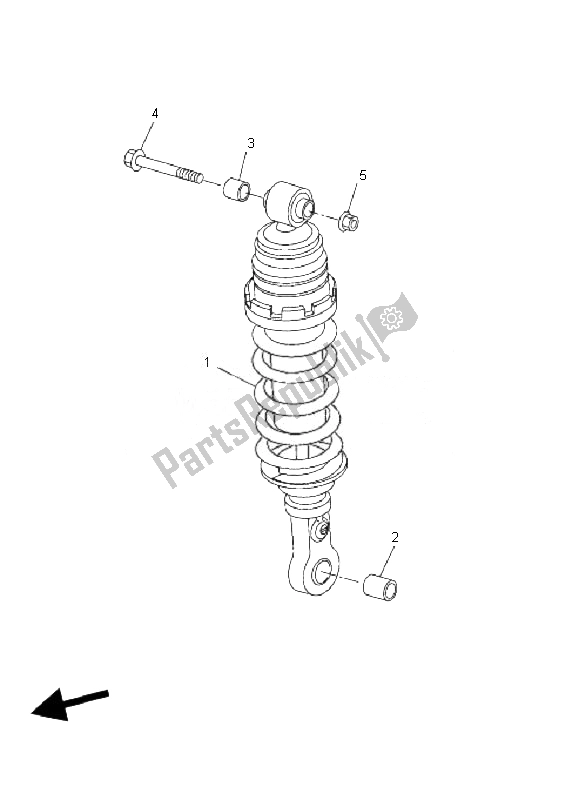 Tutte le parti per il Sospensione Posteriore del Yamaha FZ1 SA Fazer 1000 2007