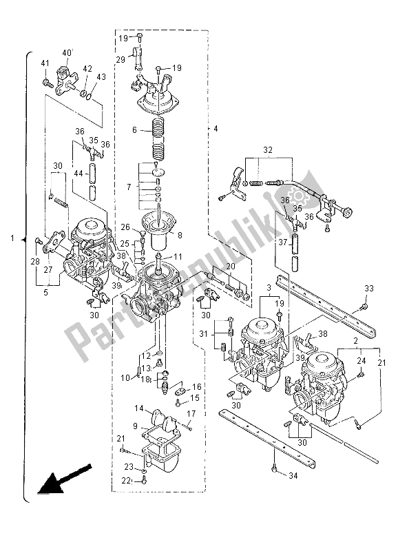 Tutte le parti per il Carburatore del Yamaha XJR 1300 SP 2000