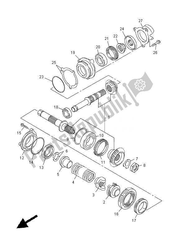 Tutte le parti per il Marcia Centrale del Yamaha FJR 1300 AE 2014