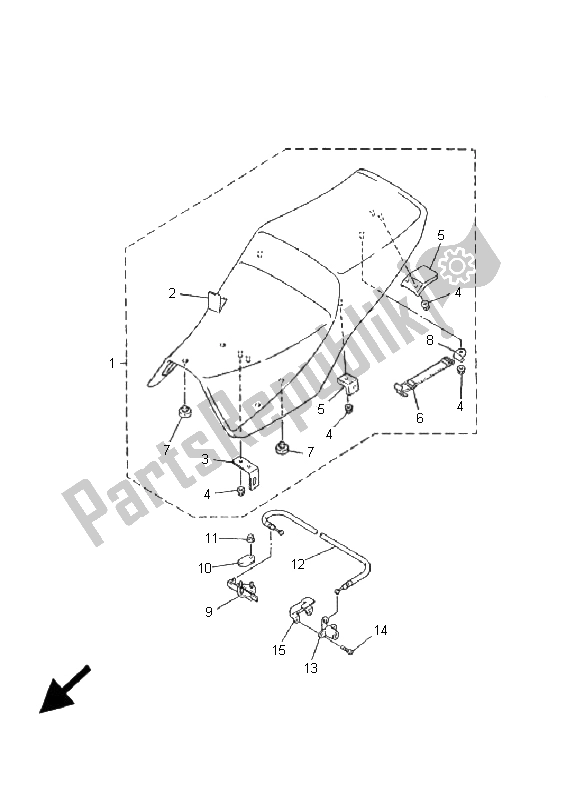 Alle onderdelen voor de Stoel van de Yamaha FZS 600S Fazer 2001